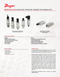 Thumbnail of document Data Sheet - 626 / 628 Industrial Pressure Transmitter